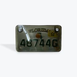 Motorcycle License Plate Cover Tinted 