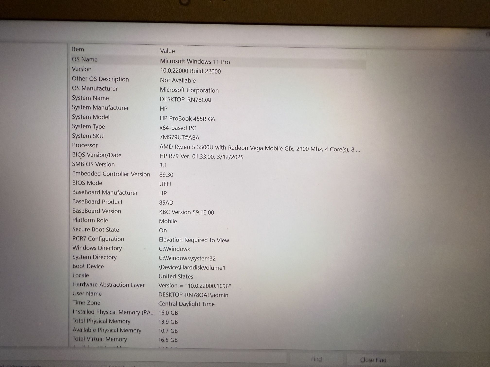 HP ProBook 455R G6 Ryzen 16GB Ram 256GB SSD Windows 11 Pro