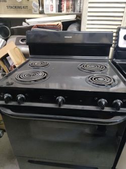 Black coil top stove ($275)