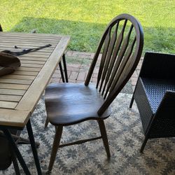 2 Wooden Dining Chairs 