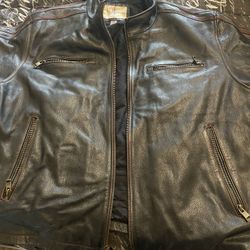 3X Leather Coat