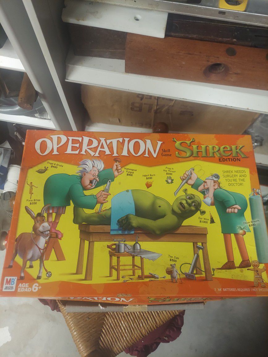 2004 Shrek Operation Boardgame