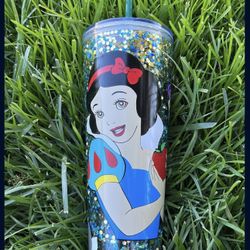 Snow White Starbucks Glitter Tumbler 