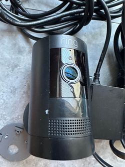 Ring outdoor indoor stick up camera with long plug