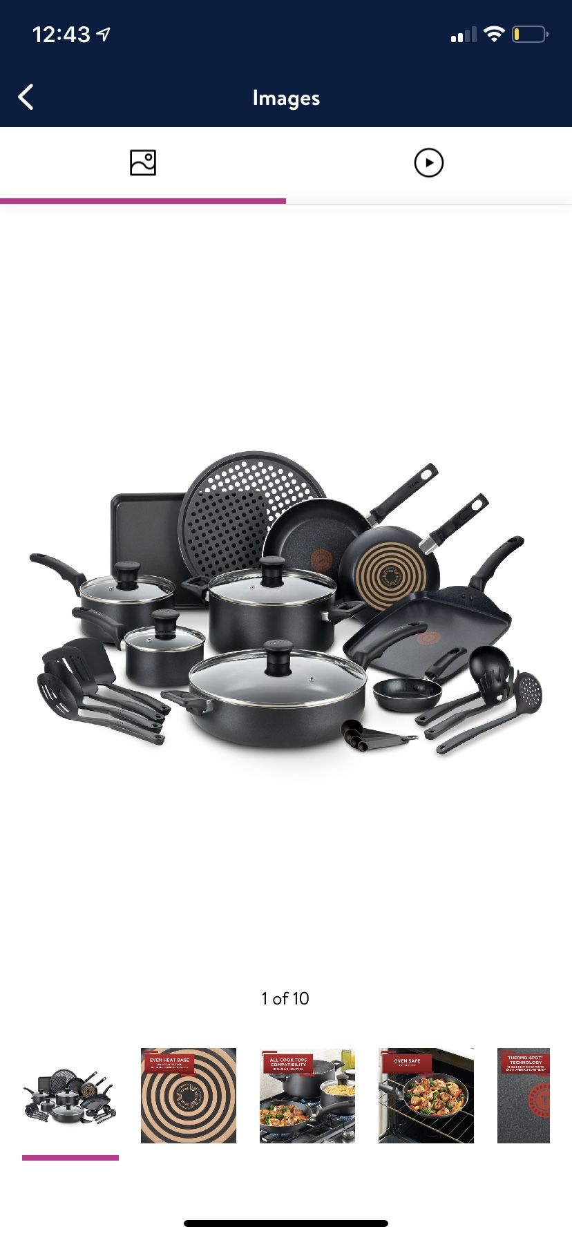 T-fal 22 Piece Kitchen Set