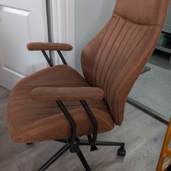 Brown Suede Office Chair