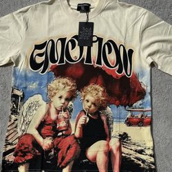Mixed Emotion Men’s Rhinestone Angels Shirt size Large