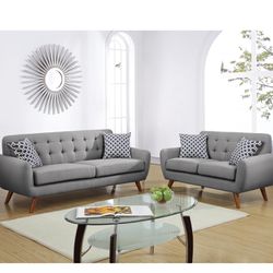 Sofa & Loveseat With Pillows On Sale $699.99