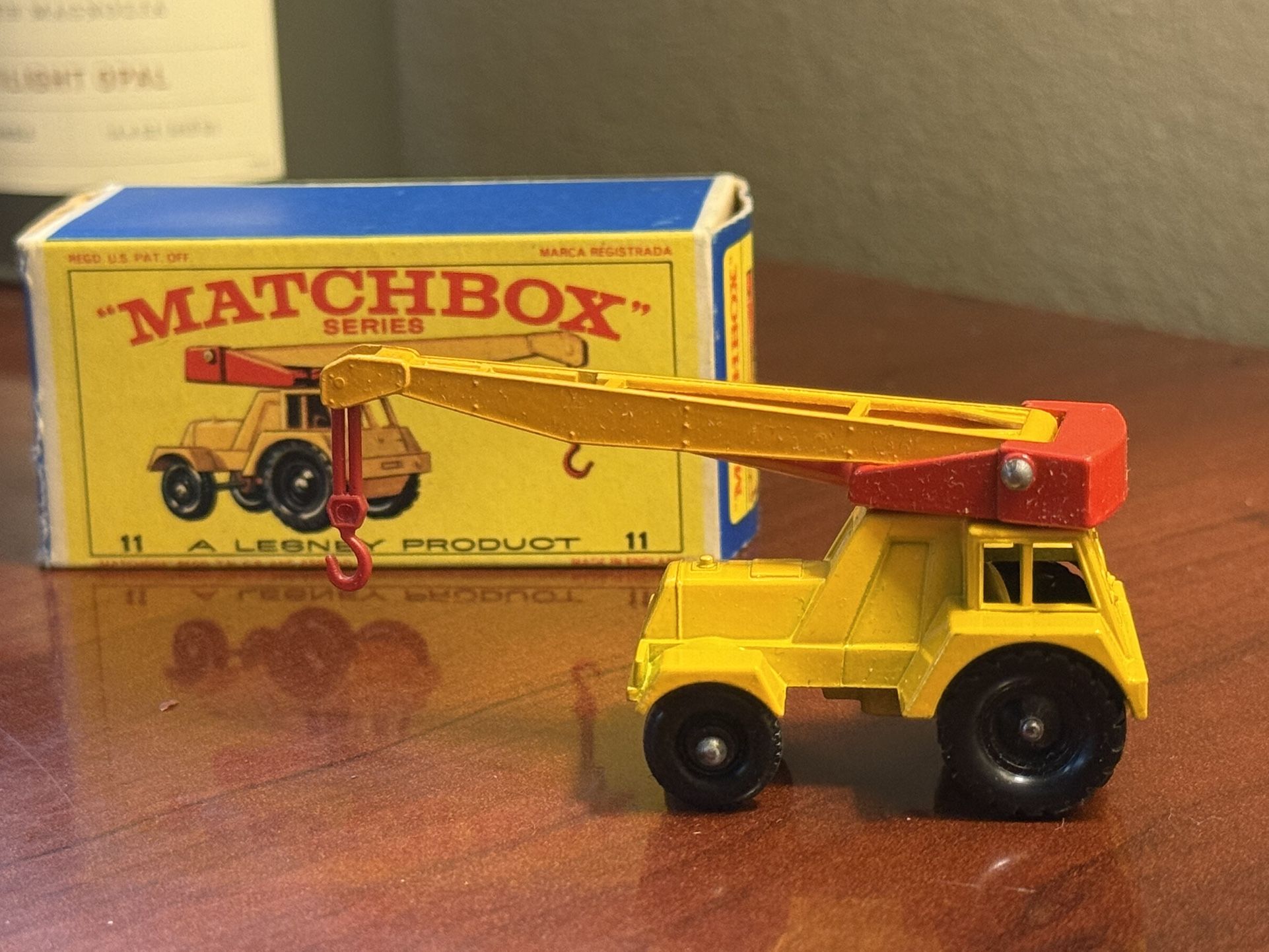 Vintage 1960S Lesney Matchbox #11 Taylor Jumbo Crane Original Box Made In England