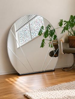 Vintage Art Deco Beveled Mirror – Large Designer Statement Piece
