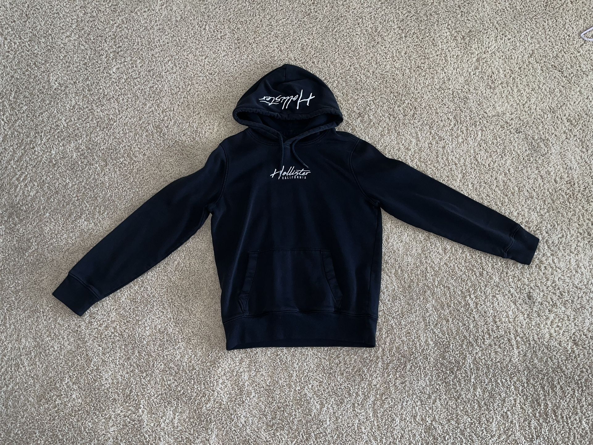 Black Hollister Plain Hoodie: Adult S