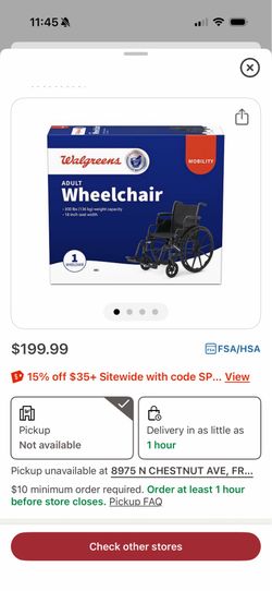 Walgreens Adult Wheelchair