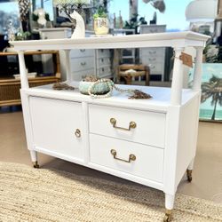 Vintage Mid-Century Console Table/ Bar Cart