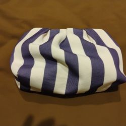 MAKEUP PURSE" Purple/White Stripes for Women 