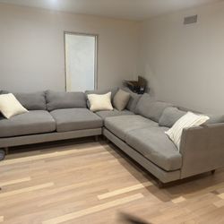 Beautiful Light Grey Sectional 