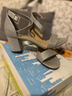 Women Silver Sparkling Shoes 8.5