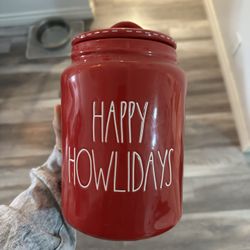 Happy Howlidays Dog Treat Jar