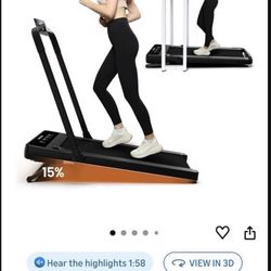 Uorkay Foldable Walking Pad 0.6-7.6 MPH speeds With Auto Incline, Under Desk Treadmills For Home With 15% Incline.