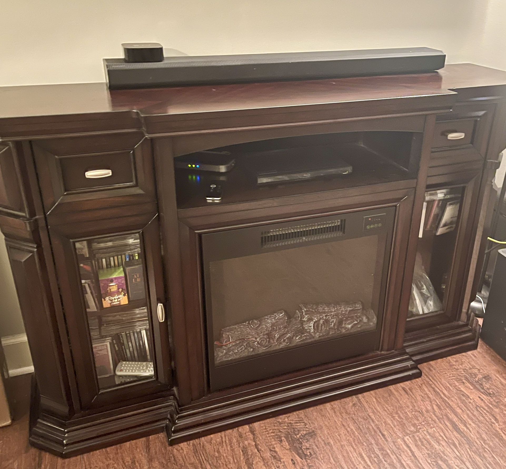 Expresso Entertainment Center With Fireplace 