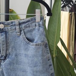 Long Blue Denim Skirt