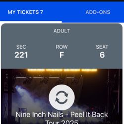 Nine Inch Nails Ticket Peel it Back Tour Aug. 8 Moda Center Portland, OR