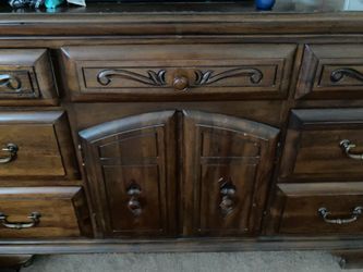 Solid wood entertainment center