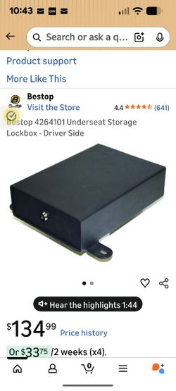 Bestop Underseat Gun Safe