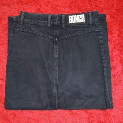 Vintage Bongo Y2K Black Maxi Denim Skirt