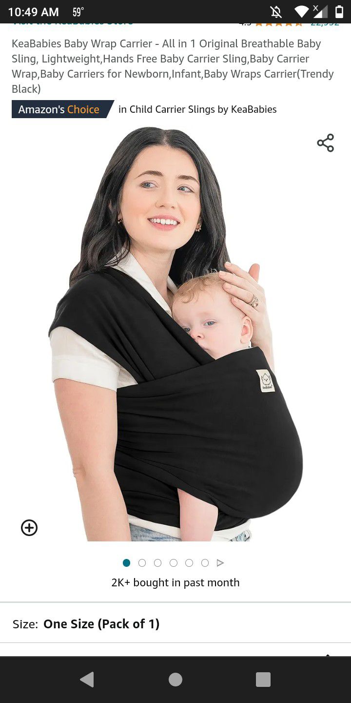 KeaBabies Baby Wrap Carrier 