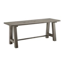 Modern Essentials Indoor Rustic Farmhouse Kitchen and Dining Bench, Multiple Colors & Sizes Gray - Medium