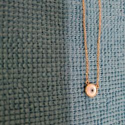 14K GOLD EVIL EYE PENDANT NECKLACE 
