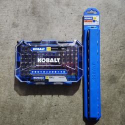 Kobalt screwdriver bit set with 3/8" 11pc socket set, METRIC
