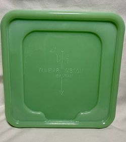 Vintage Dunbar Gibson Jadeite Uranium Glass Lid –  6" x 6" – Bright UV Glow