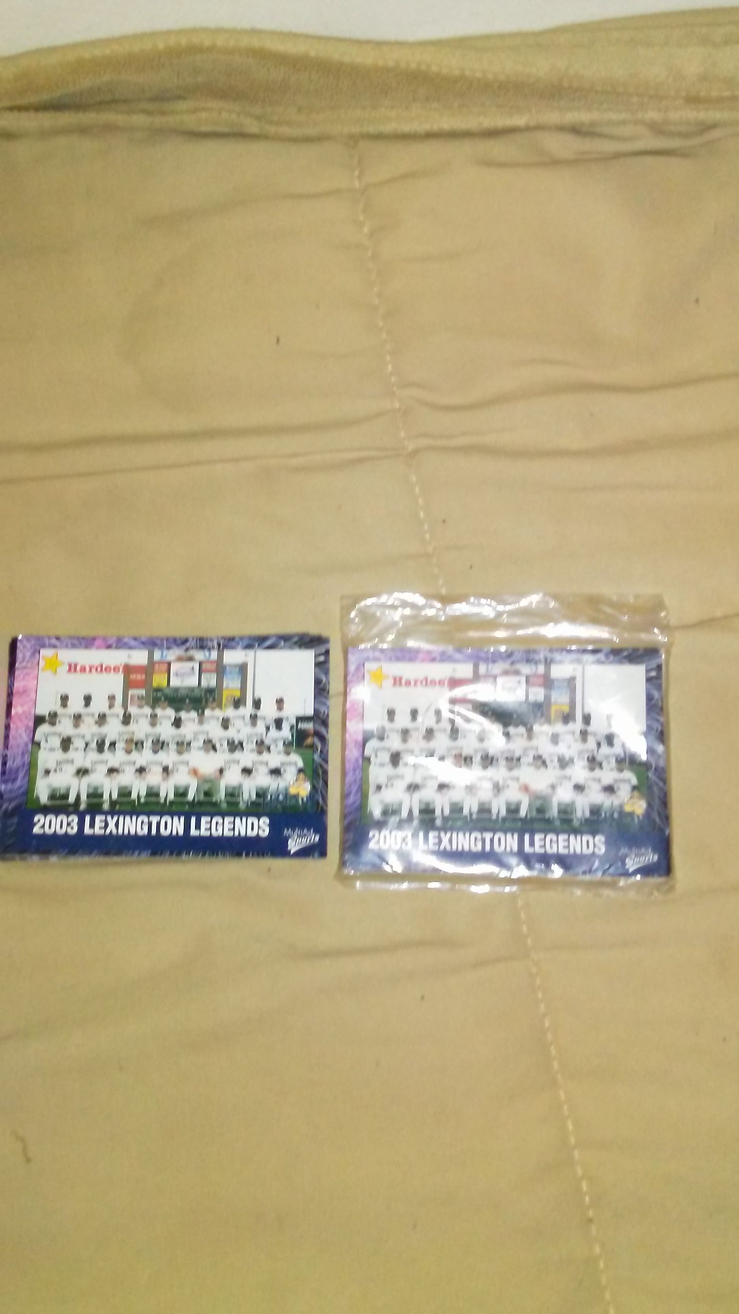 2 packs of 2003 Lexington Legends cards