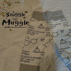 New Baby Girl Snuggle This Muggle Bodysuit And Pants Outfit