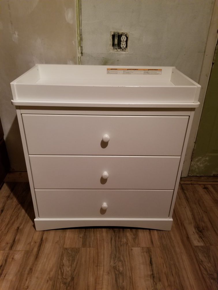 Baby dresser with changing table