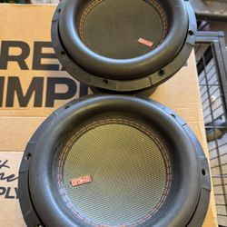 Memphis Audio mojo 8” Subwoofers W/Amp