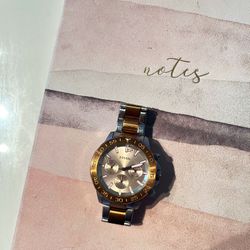 Two Tone Rose Gold Fossil Watch
