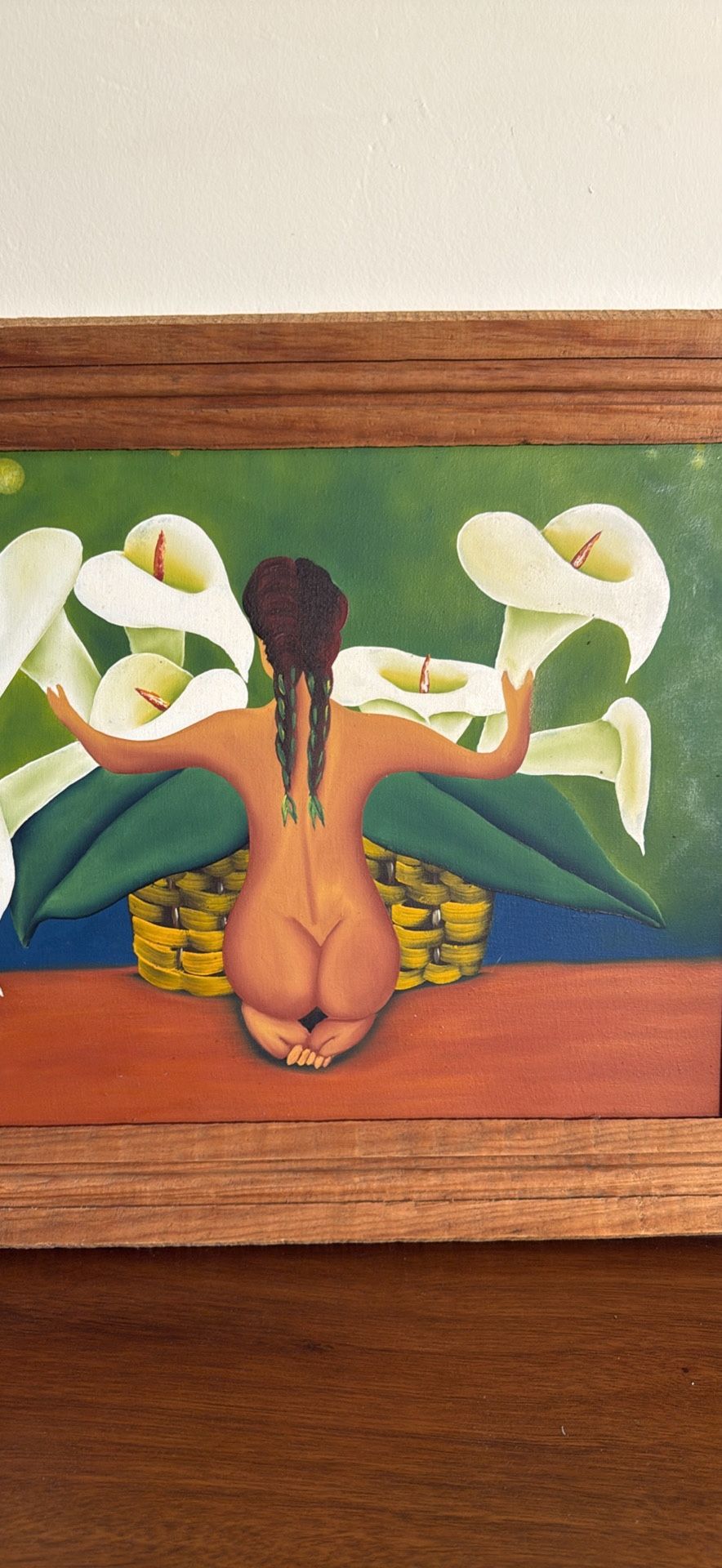 Vibrant Mexican Folk Art Painting β Oil on Canvas