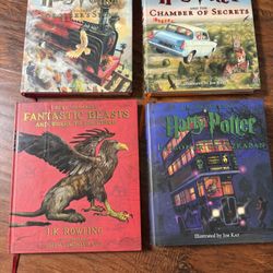 Set Of 4 Harry Potter Hardcover Illustrated books