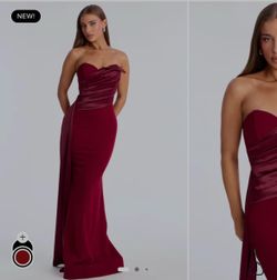 Burgundy gown