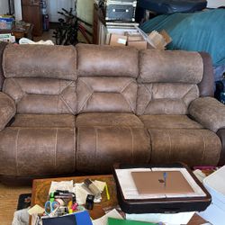 3-Seat Couch w/end Recliners - Need Gone Today