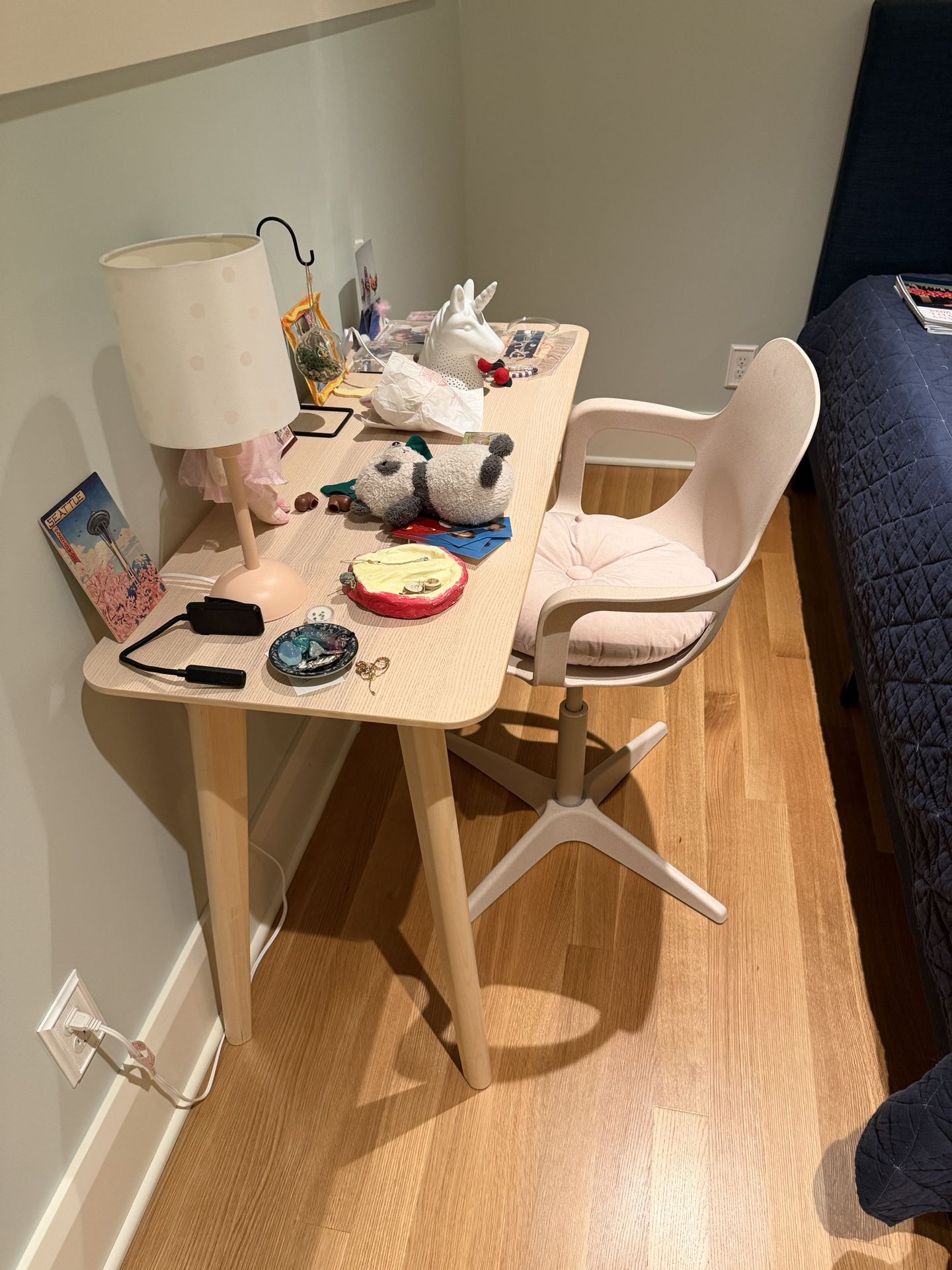 IKEA Desk, ash veneer, 46 1/2x17 3/4 "