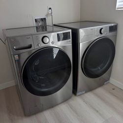 LG ThinQ front-load washer and dryer