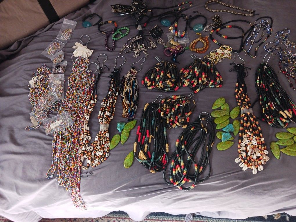 Assorted Beads Necklaces Bracelets Anklets And More