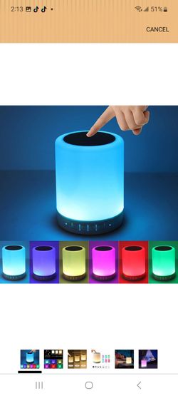 KPR Night Light Bluetooth Speaker, Portable Wireless Bluetooth Speakers, Touch Control Bedside Table Light, Outdoor Speakers Bluetooth, Best Gifts for