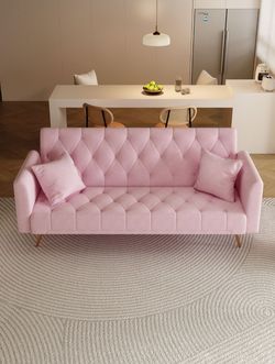 71 inch convertible love seat sofa
American retro pink velvet, suitable
for small living room.
bedroom, office