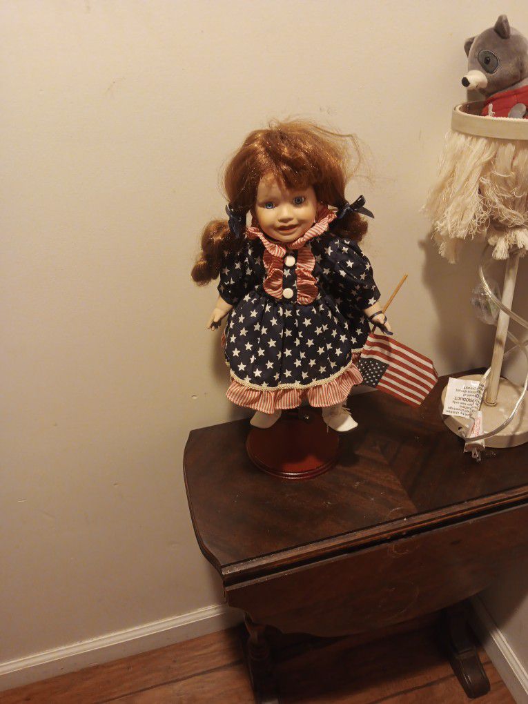Girl Doll On Stand