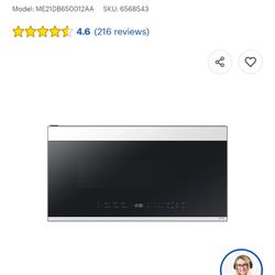 New Open Box Never Used Bespoke White Microwave