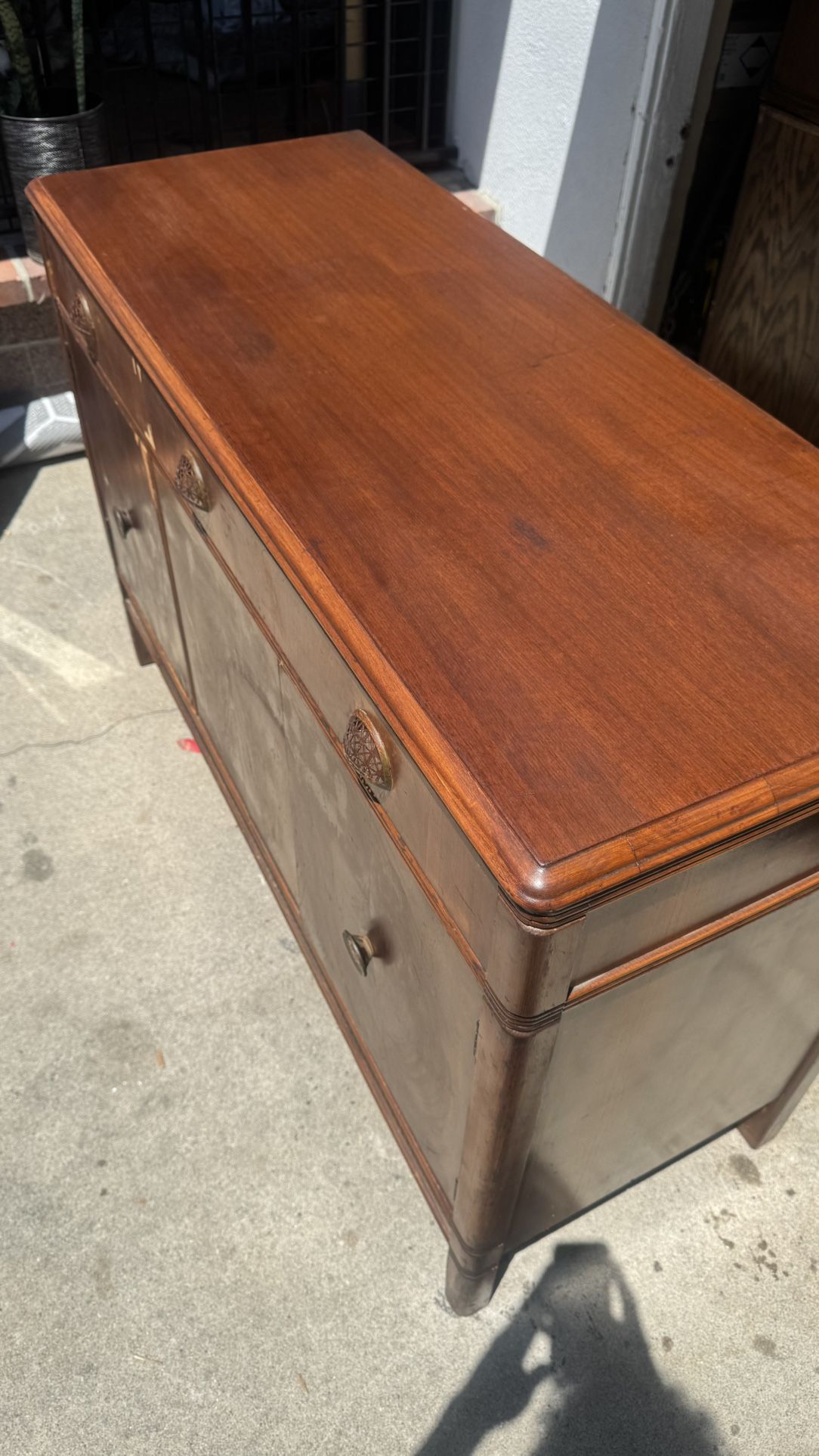 Rare Antique Buffet Cabinet Vintage Furniture Mcm Early Century